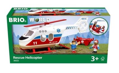 BRIO BRIO-36022 Hélicoptère de Sauvetage 36022-Recommandé pour Les Enfants à partir de 3 Ans, 63602200, Multicolore