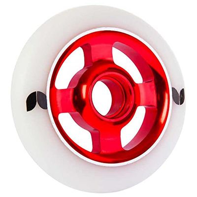 Blazer Stormer 4 Spoke Aluminium 100mm Scooter Wheels - White Red - One Size