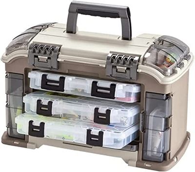 PLANO Guide Series Système de pêche coudé 3600, organiseur de matériel de pêche, boîte de rangement portable, boîte à outils, petites pièces, plateaux amovibles, pêche, perlage, école, fournitures de