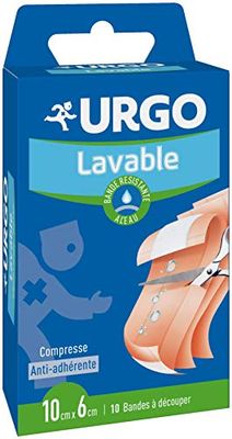 Urgo - Bande à découper - Lavable - Compresse Anti-adhérente - 10 cm x 6 cm