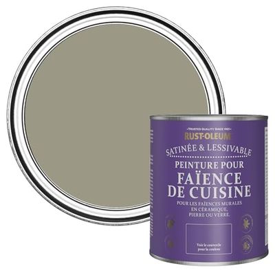 Rust-Oleum Peinture Verte Résistante à l'eau pour Faïence de Cuisine, Finition Satinée - Racine 750ml
