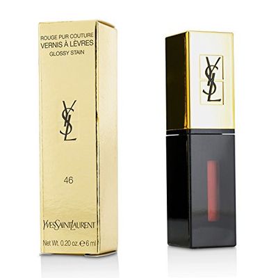 Yves Saint Laurent Vernis à Levres Rossetto Liquido Glossy, 46 Rouge Fusain, 6 ml