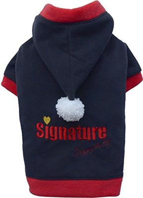 Doggy Dolly W158 Fleece hondentrui Signature met capuchon, zwart, maat: S
