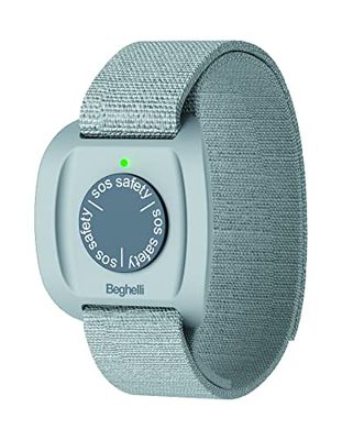 Beghelli Salvalavita BAND - Bracciale Anziani con Tasto SOS per Chiamate d'Emergenza, Resistente all'Acqua, Dispositivo Indossabile di Telesoccorso - Da Collegare con il Cellulare (SLV20 o SLV30-GPS )