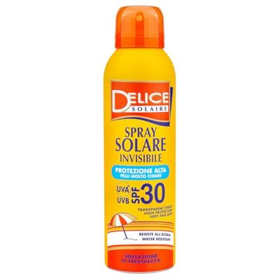 Delice Solaire | Spray Solare Invisibile Trasparente SPF30 150 ml, Protezione Alta per una Pelle Protetta