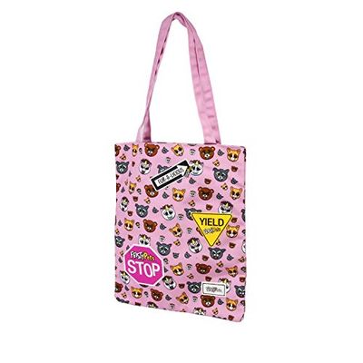 Feisty Pets Sir Growls-Bolsa de la Compra Shopping Bag, Multicolor, 33 x 40 cm