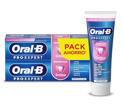 Oral-B Pro-Expert Sensibilidad Y Blanqueamiento Pasta Dentífrica, Pack Ahorro 2x75 ml