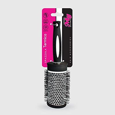 La Briantina Cepillo térmico para cabello largo y efecto volumen, mantiene el calor y reduce los tiempos de secado, diámetro 58 mm