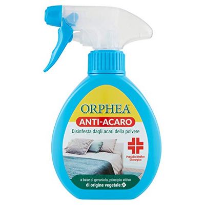 Orphea Salvalana Antiacaro, Spray Disinfestante da Usare in Camere da Letto, su Materassi, Cuscini, Divani e Coperte. Non Macchia, Profumato, 150 ml