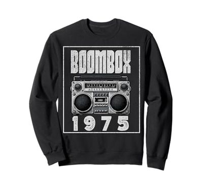 Boombox - Lettore CD con audiocassetta, radio AM FM 1975 Felpa
