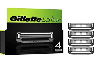 Gillette Labs Ricambi Per Macchine Da Rasatura, Compatibili Con GilletteLabs Con Barra Esfoliante E Heated Razor, 4 Pezzi