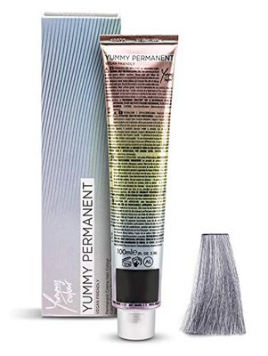 Stargazer Ombra Metallizzato Acciaio Yummy Color Professionale Permanente Formula Vegano con Frumento Bio Estratto e Argan