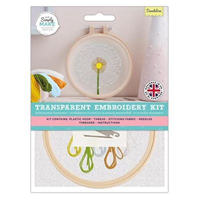 Simply Make Kit de broderie au point d'aiguille à coudre pour adultes, fait le cadeau parfait pour tout amateur de créativité ou amateur, idéal pour les débutants et les débutants