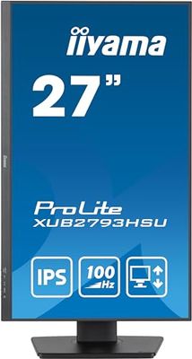 iiyama Monitor XUB2793HSU-B7-27, IPS, 1920x1080/100Hz, 1H1DP, HAS