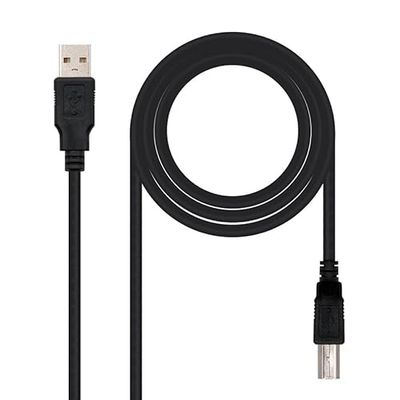 PRENDELUZ Câble d'imprimante USB 2.0 type A/M-B/M - Noir - 1 m - Idéal pour connecter des imprimantes et autres périphériques USB.