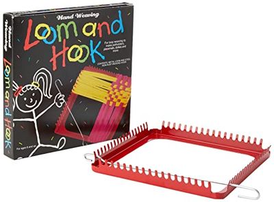 Wool Novelty Laine Fantaisie en métal Deluxe Main Tissage Loom et Hook