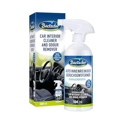 Bactador Car Interior Cleaner and Odour Remover Spray 500 ml - Microbiological car interior cleaner & odour remover - Reliable for pet odours - Material friendly
