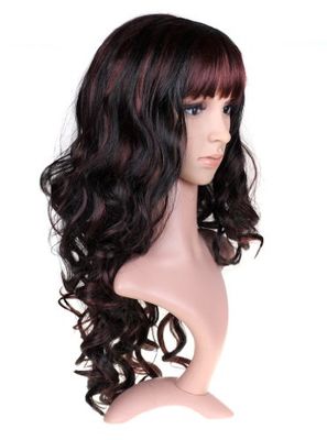 HIMRY Wig KXD1009-winered Perruque de 58 cm de long, comme des cheveux naturels, bordeaux