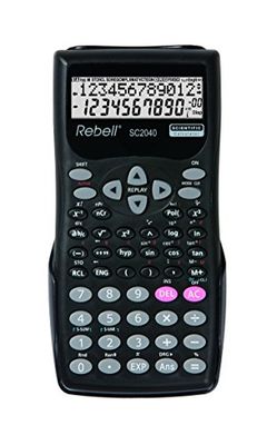 Calculatrice scientifique rebell rebell sC2040 calculatrice scientifique 240 fonctions mathématiques et 2–grand écran noir