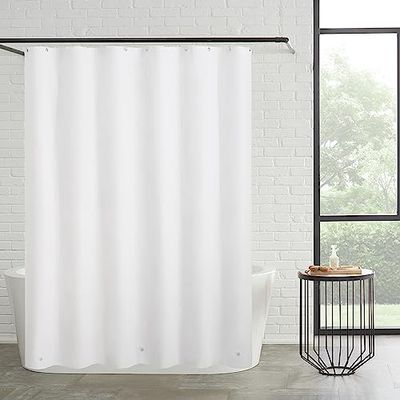 Juliette LaBlanc Rideau de Douche Liner, 100% Peva, Blanc, 72 in. X 72 en