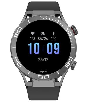 Abyx Fit Saturn 4 - Orologio da uomo con 1,52'' / 330mAh Batteria/Smartwatch Uomo con 120+ Modalità Sportive, 24/7 Monitor di Frequenza Cardiaca e Sonno, IP68 Impermeabile per Android iOS, Grigio