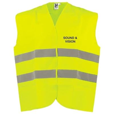 V Safety Sound and Vision Hi Vis Vest - XL/2XL - Yellow Safety Vest