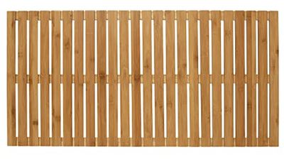 WENKO Caillebotis de bagnoire Bambou | Tapis de Bain | Caillebotis pour la Douche | Salle de Bain, Piscine, Sauna | avec Pieds antidérapants antiglisse| Sécurité| Bambou | 100x50x2,3cm | Bois