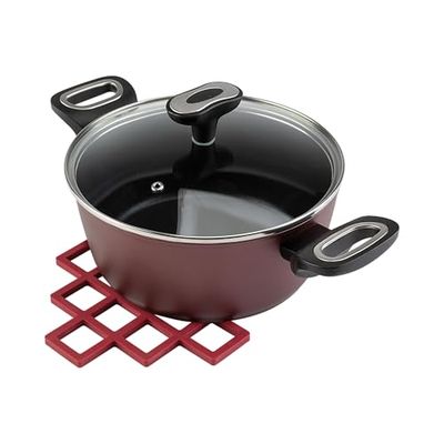 Jata Hogar - HACC4546 - Dessous de Plat en Silicone aimanté, résistant à la Chaleur jusqu'à 230 °C, 20 x 20 cm, Support magnétique pour casseroles, poêles, casseroles, etc. Antidérapant, Flexible,