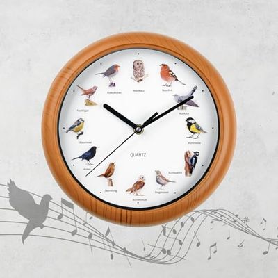 EASYmaxx Wall Clock, Wood Look, 25 x 4 cm