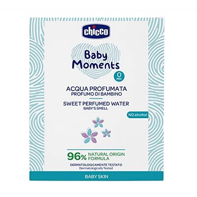 Chicco Acqua Profumata Baby Moments, Acqua Profumata e Delicata Per Bambini, Delicata Fragranza con Ingredienti di Origine Naturale, 0 Mesi+,100 ml