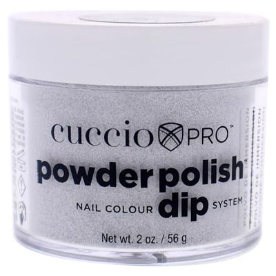 Cuccio Cuccio Powder Dip 2oz/56g - Silver W/Silver Glitter