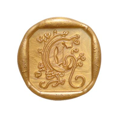 Jacques Herbin 42003T - A square seal, illuminated letter C for wax seal. French made