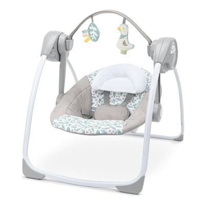 Ingenuity Columpio Portátil 2 Go - Endless Bloom - 6 Velocidades - 10 Melodías - 2 Juguetes - 0-9M
