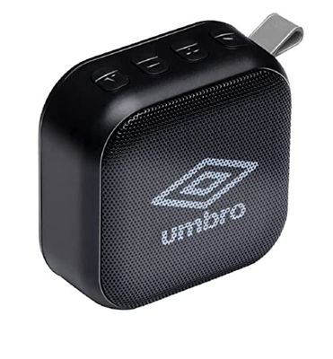 Umbro Mini altoparlante, senza fili, con fiocco, 400 mAh, nero/rosso