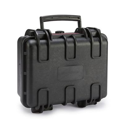Amazon Basics Small Protective Portable Hard Camera Case with Customizable Fit Foam for Drones,Camera,Lenses and Accessories,Waterproof,Shockproof,12.1 x 10.6 x 5.9 inches (30.7 x 27 x 14.2 cm) Black
