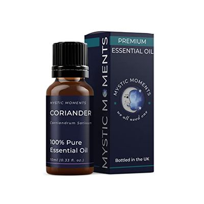 Mystic Moments | Coriander Essential Oil 10ml - Pure & Natural Oil for Diffusers, Aromatherapy & Massage Blends Vegan GMO Free