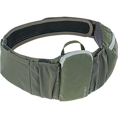 EVOC Race Belt Bolsa de Accesorios y Herramientas (Air Pad System para una ventilación óptima, gestión de Bolsillos Bien pensada, con cinturón Flexible AIROFLEX), Verde Oscuro