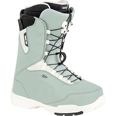 Nitro Damsnowboards Scala TLS '23 All Mountain Freeride Freestyle snabblåssystem båt snowboardbåt, Ice-White, MP 27,0 // EU 41 1/3 // US 9,5