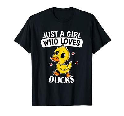 Just A Girl Who Loves Ducks Lindo Disfraz De Pato Camiseta