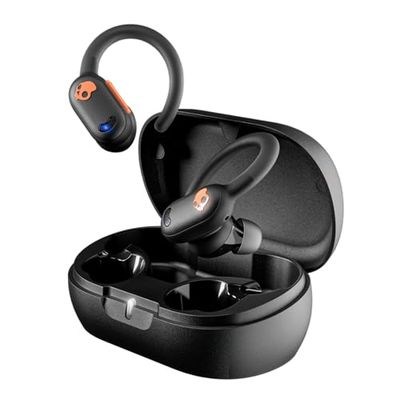 Skullcandy Écouteurs Intra-Auriculaires sans Fil Push ANC Active de, Autonomie 58 h, Imperméabilité IP67, Chargement sans Fil, Micro, Fonctionnent avec Appareils iPhone et Android - True Black/Orange