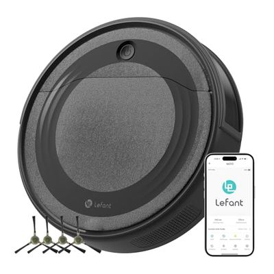 Lefant Robot aspirateur M310, 4500 Pa, Super Fin, avec Navigation de Distance précise, 150 Min, Filtre HEPA, aspirateur Robot Wi-FI, idéal pour Les Poils d'animaux, Les Tapis, Les sols durs