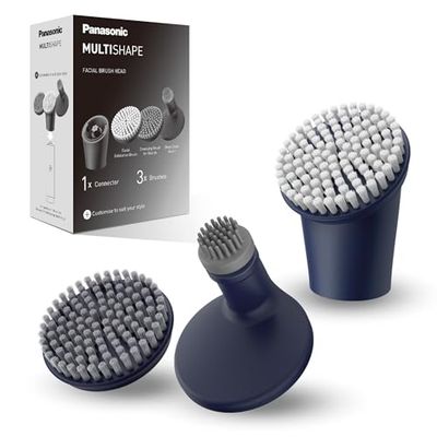 Panasonic ER-CFB1-A503 MULTISHAPE(Système Modulaire de Soins Personnels)Kit Têtes Brosses pour Visage, Brosse Exfoliante Visage, Brosse Nettoyante pour Barbe, Brosse pour Nettoyer en Profondeur, Noir