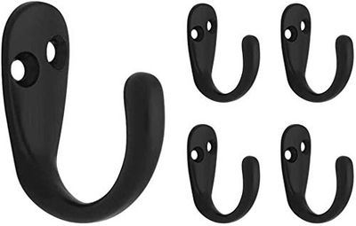 Franklin Brass FBSPRH5-FB-C Gancho para Bata, Matte Black, 5