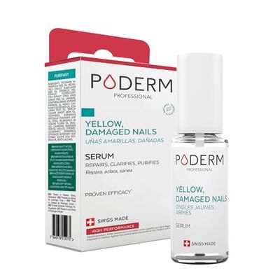 PODERM - Yellow & Damaged Nails - Improves the appearance of the nail - Clarifies, Smooths & Nourishes the nail - 100% Natural Ingredients - Professional hand/foot care | Easy & Fast | Swiss Made