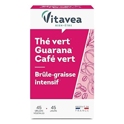 VITAVEA BIEN-ETRE - Complément Alimentaire Minceur - Brûleur de Graisse Intensif Puissant, Perte de Poids - Thé Vert, Guarana, Café vert – 45 gélules - Cure de 45 jours - Fabriqué en France
