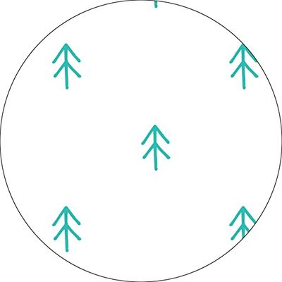 Bonateks, Round Digital Printed Mouse Pad, Non-Slip Base, for Office and Home, Diameter:22cm