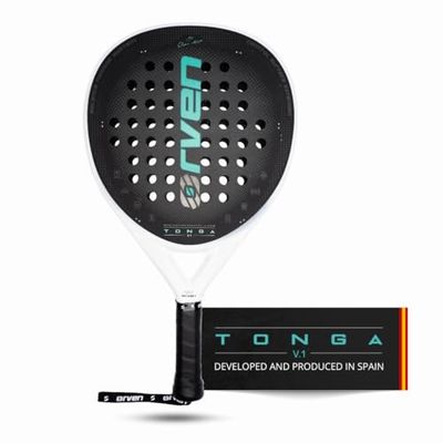 ORVEN Tonga V1 Raquette de Padel de Puissance 100% fabriquée en Espagne Puissance 100% contrôle 85% pour Joueurs avancés et Professionnels avec étui Inclus