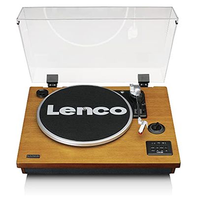Lenco LS-55 Turntable with Integrated Speakers - Bluetooth Reception - Direct Coding of MP3 on Storage Media - 2 x 5 Watt RMS - USB Input - AUX - Brown