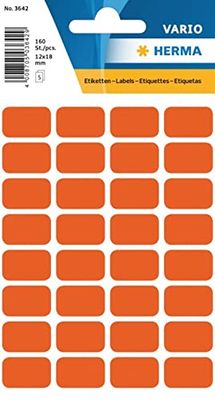HERMA 3642 Etichette Multiuso, 160 Pezzi, 12 x 18 mm, 32 per Foglio, autoadesive, Etichette per la casa da Scrivere per calendari, agende, Artigianato, opache, Etichette adesive in Carta Bianca,