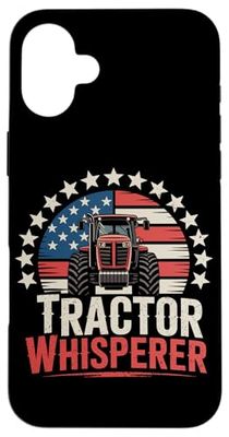 Tractor Whisperer Farmer USA Flag Case for iPhone 16 Plus